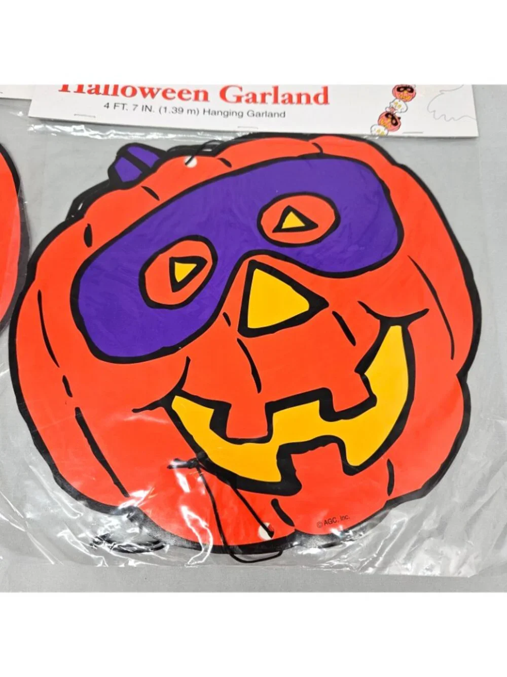American Greetings Halloween Garland Set of 2 Jack-O-Lantern & Skulls 4 ft Each